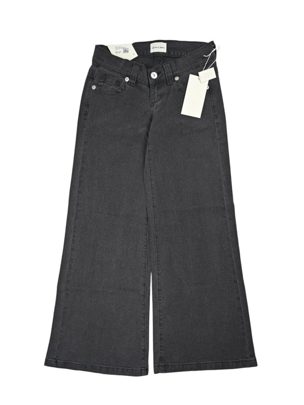 Abrand 00 Wide Sophie Petite Jeans A62J16 in Washed Black